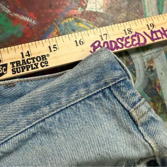 Y2K BCC Blues Distressed Light Wash Jeans - Men’s 36x30 - Camo-Lined Rips - Picture 11 of 13